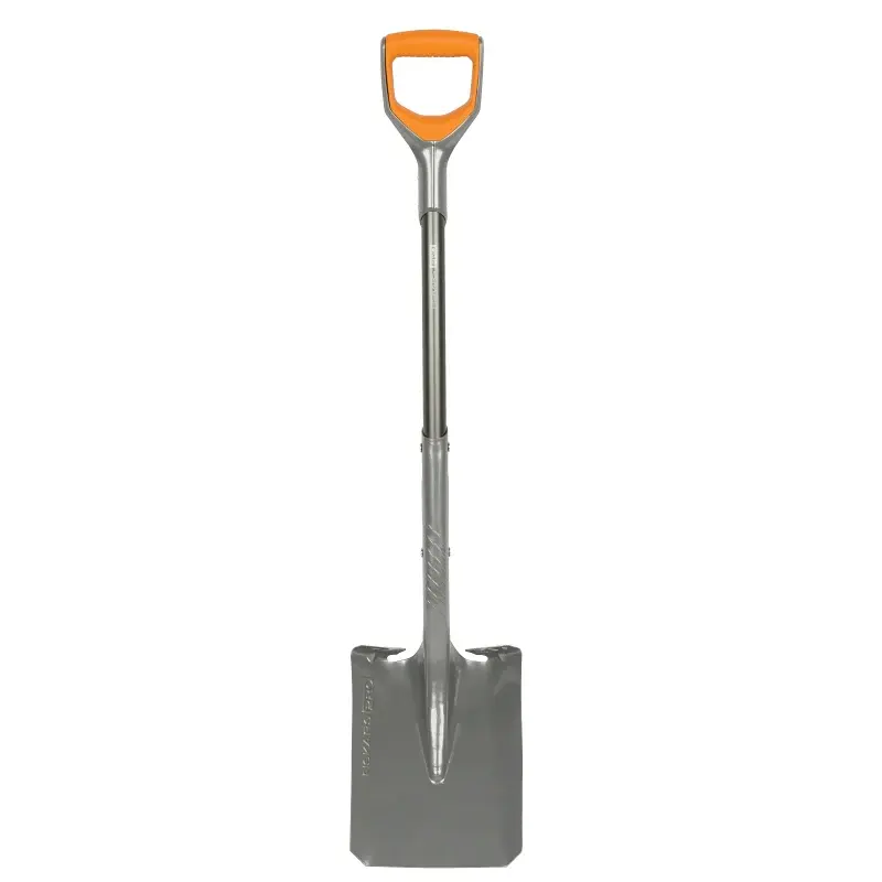 Fiskars 397970-1001 Pro Transfer Shovel, 6.2 W Blade, Steel Blade, Aluminium Handle, D-Handle, Soft Grip Handle