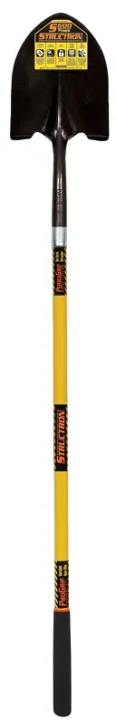 Structron S600 Power 49560 Shovel, 9-1/2 W Blade, 14 ga Gauge, Steel Blade, Fiberglass Handle, Tall Handle