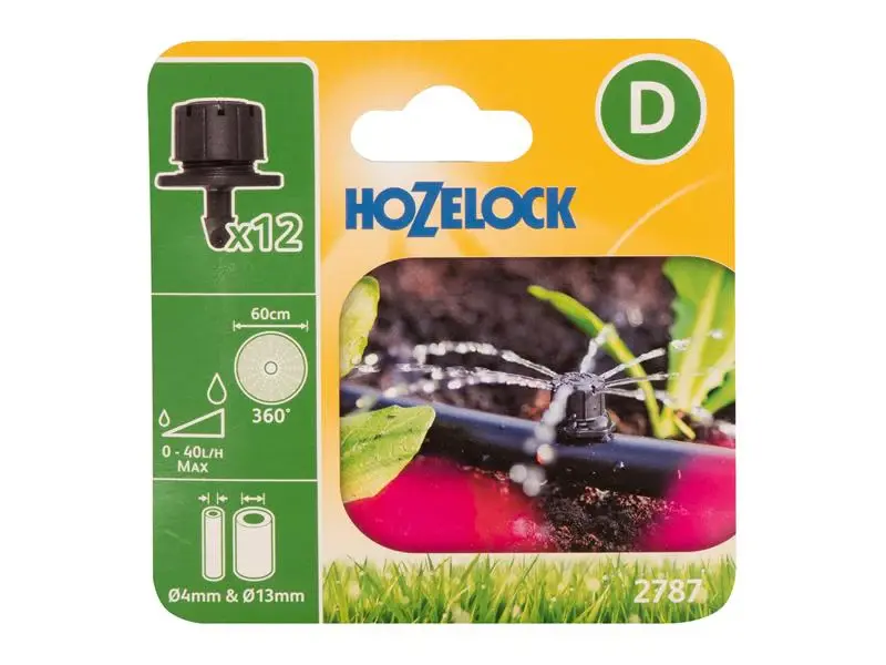 Hozelock 2787 End Line Modifiable Mini Sprinkler 4/13mm (Pack 12)