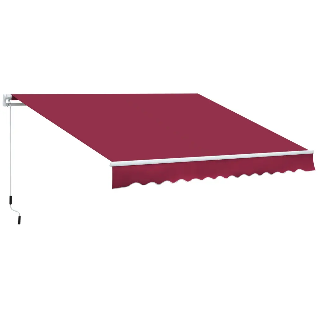 Outsunny 12 X 8 Retractable Awning Patio Awning Sun Shade Shelter Outdoor aosom business
