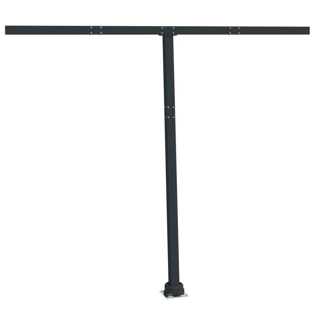 Awning Post Set Anthracite 118.1x96.5 Inches Iron Outdoor Canopy Frame