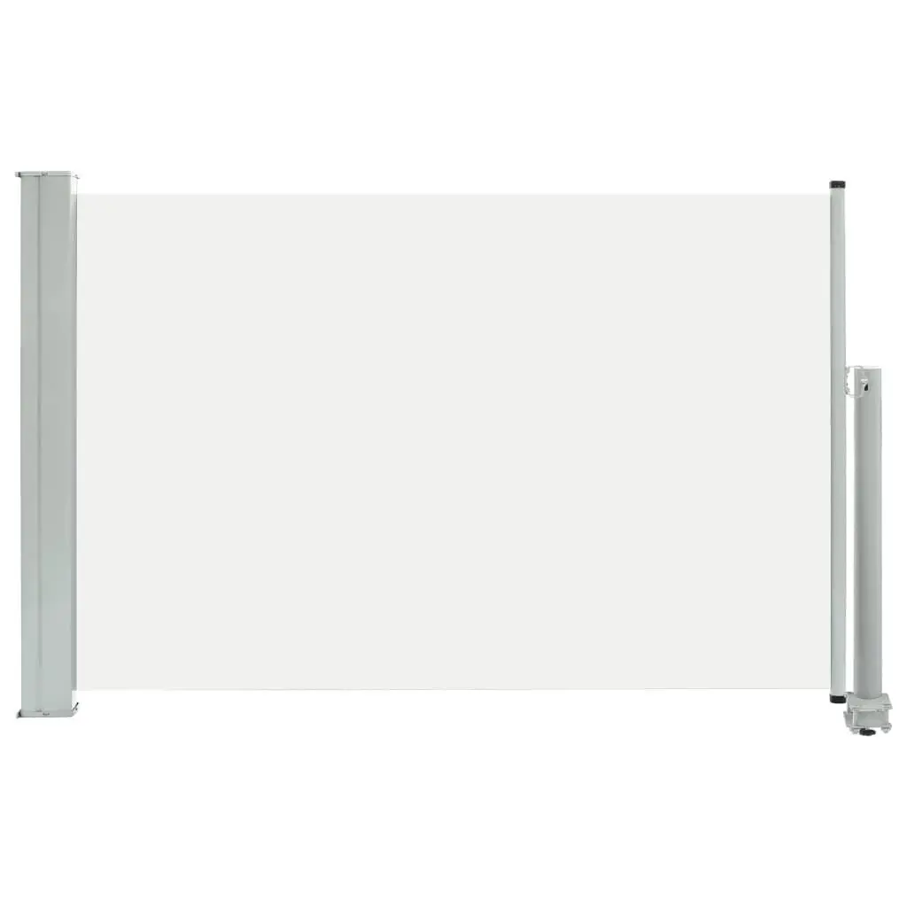 Patio Retractable Side Awning 23.6x118.1 Inches Cream Outdoor Sun Shade