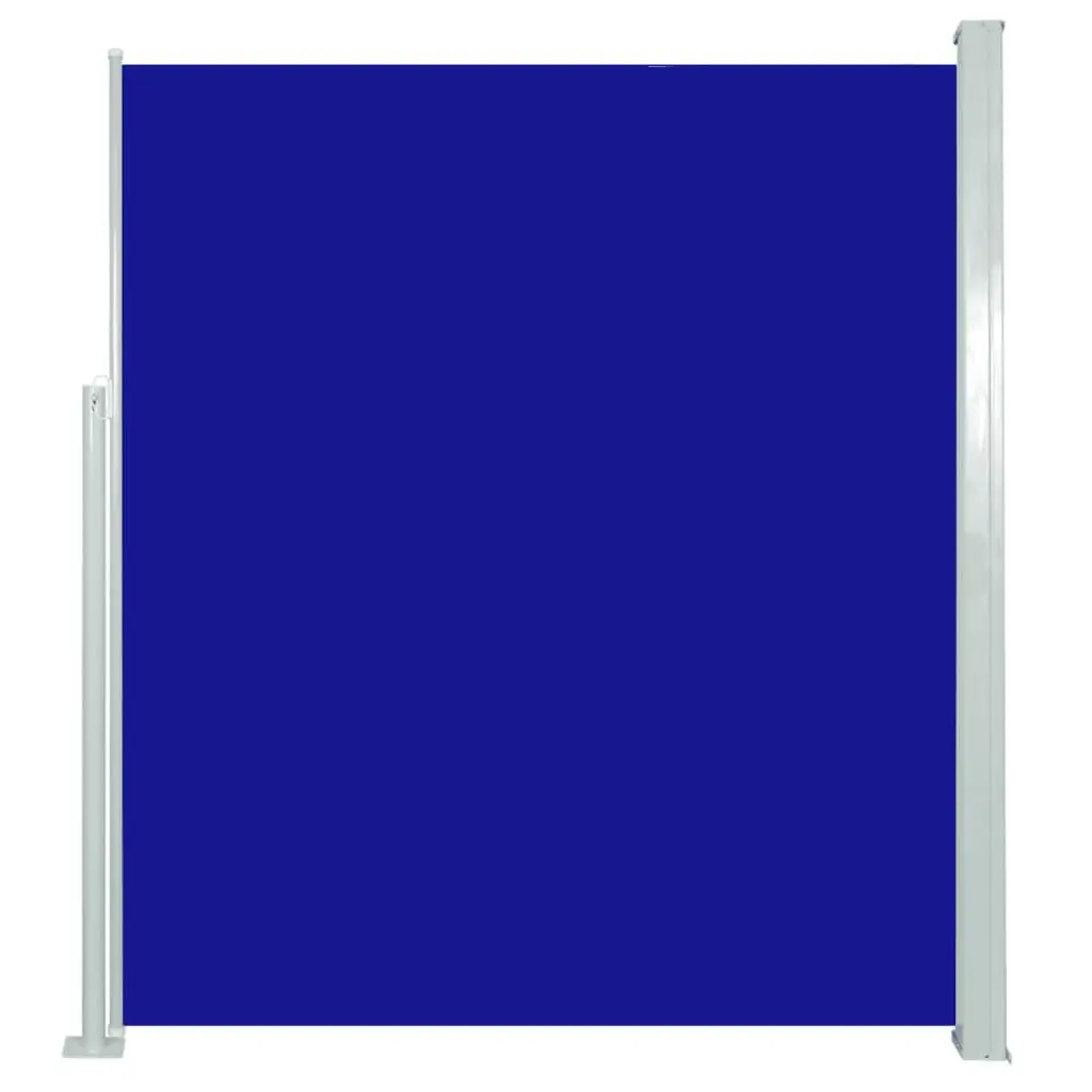 Retractable Side Awning 63x196.9 Inches Blue Outdoor Sun Shade