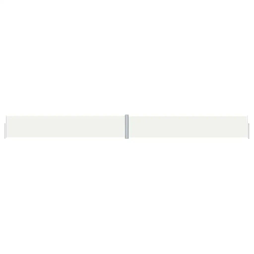 Retractable Side Awning Cream 46.1x472.4 Inches Outdoor Patio Sun Shade