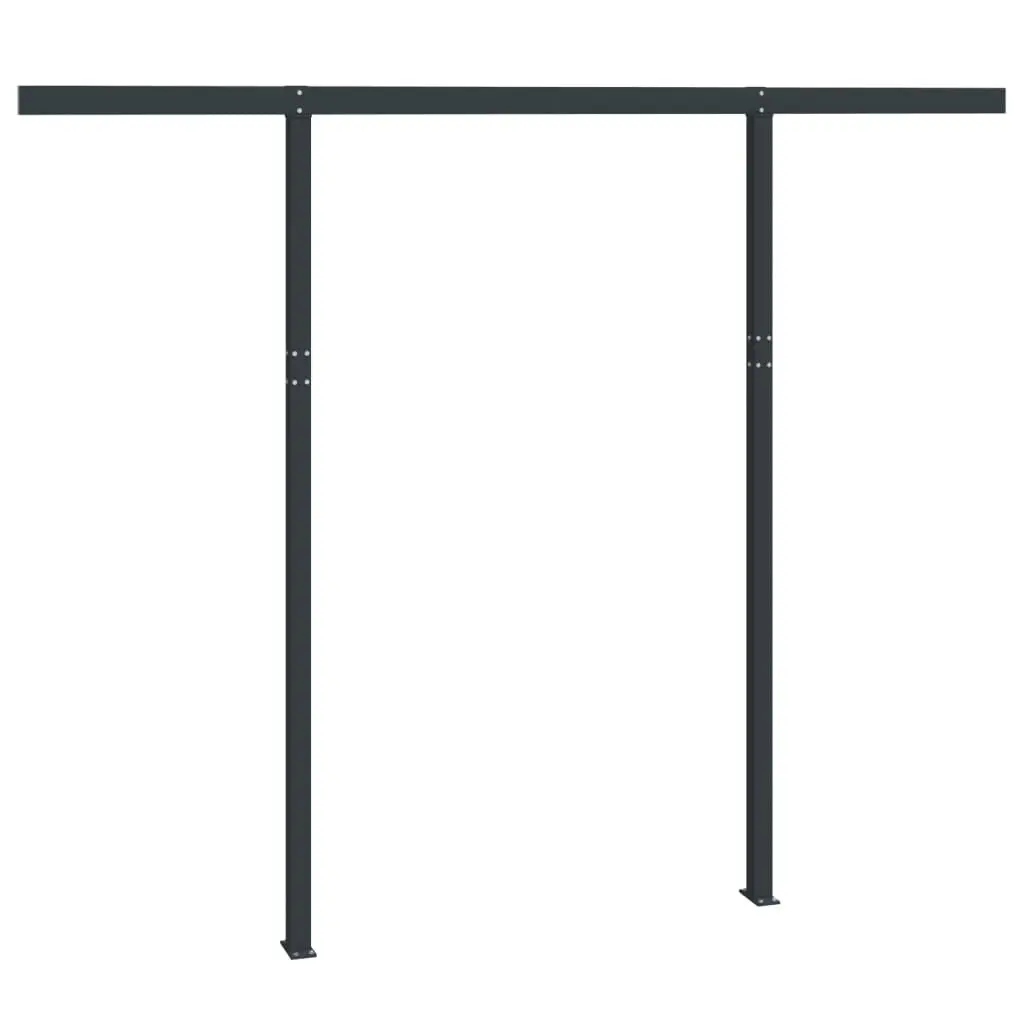 Awning Post Set Anthracite 118.1x96.5 Inches Iron Outdoor Patio Cover