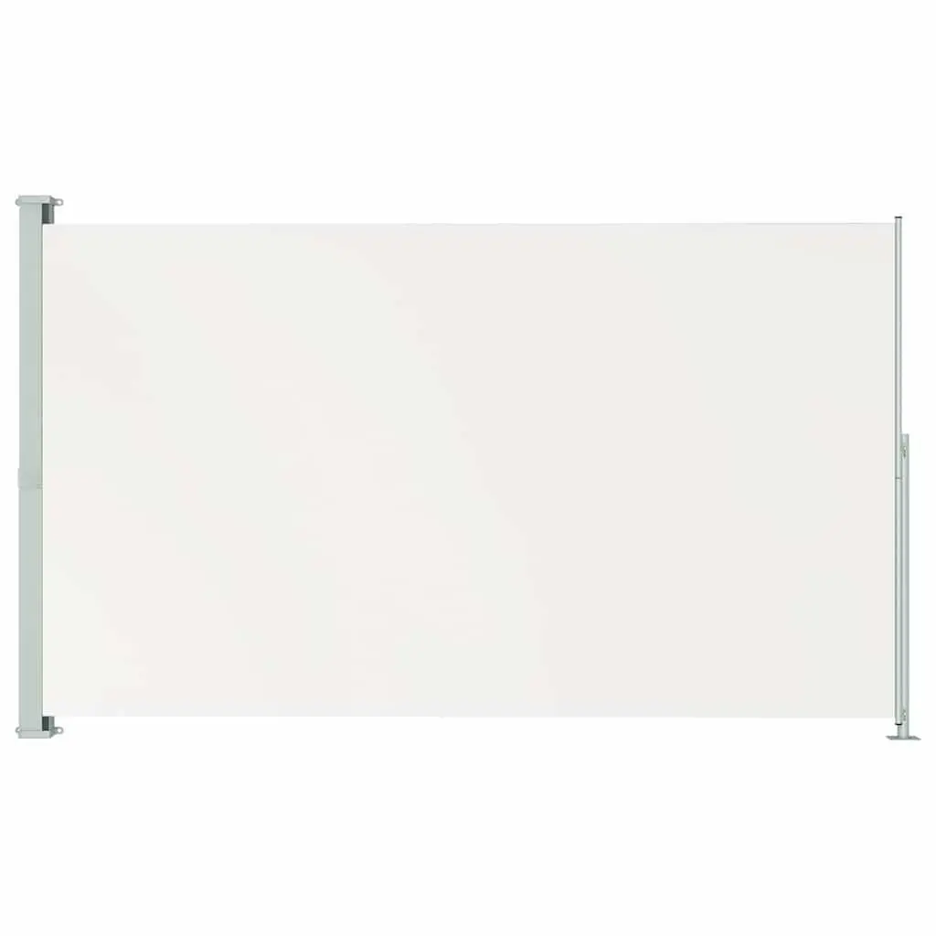 Patio Retractable Side Awning 86.6x118.1 Inches Cream Outdoor Sun Shade