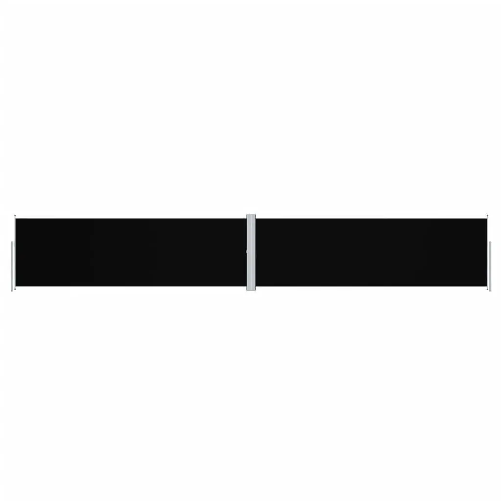 Retractable Side Awning Black 63x393.7 Inch Outdoor Shade
