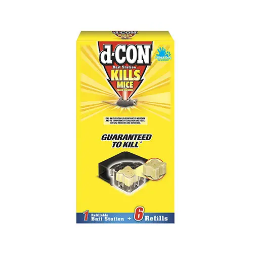 d-CON 1920089479 Refillable Mice Bait Station 6 Refills Pest Control