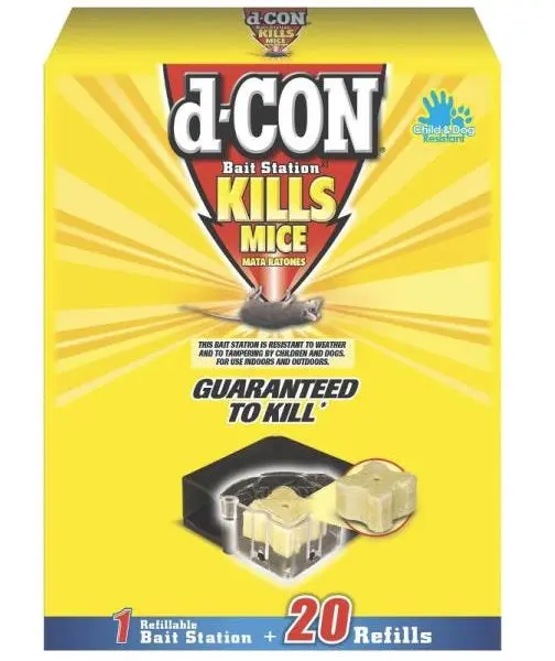 D-con 1920089481 Reusable Mouse Bait Station 20 Refills