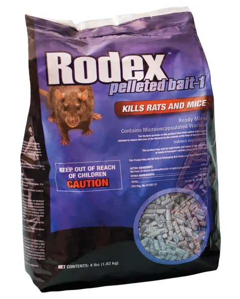 Rodex 116348 Pelleted Bait-1 Ready Mixed Rat & Mice Bait 4 Lb