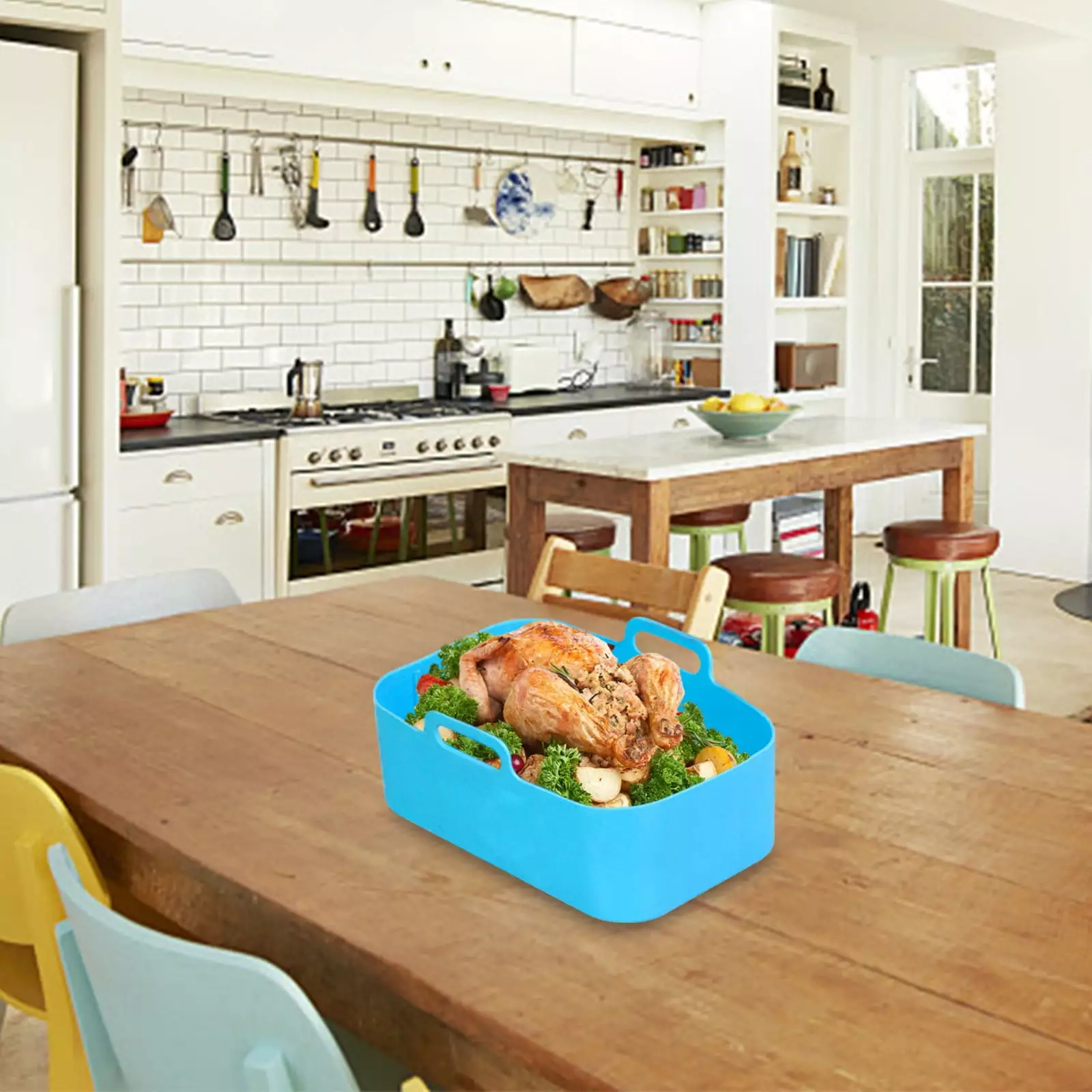 ZZkhGo Reusable Silicone Baking Pan and Fryer Mat Air Fryer Accessories