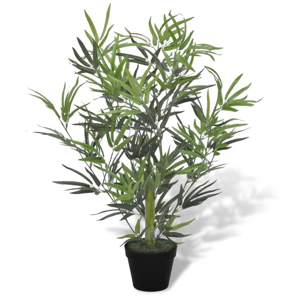 Artificial Bamboo Tree Pot 31 Inch Indoor Outdoor Fake Plant Decor