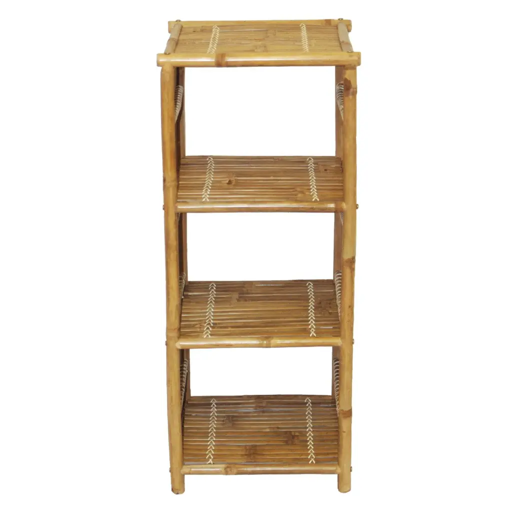 Shelf Bamboo End Table Living Room or Bedroom Natural Eco-Friendly Bamboo54