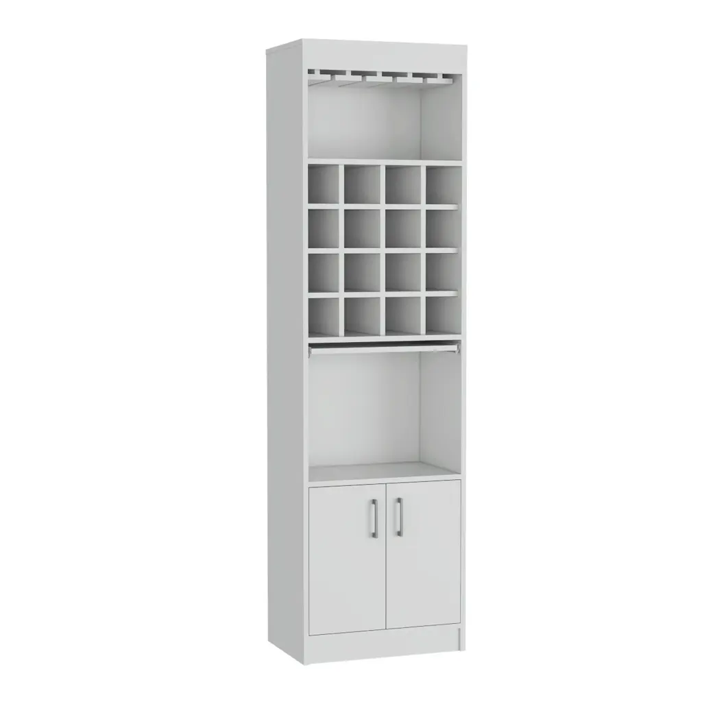 Kava Bar Cabinet Concealable Serving Tray and Sixteen Built Wine Rack rta mubles colombia
