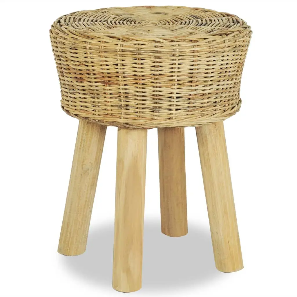 Bar Stool Natural Rattan Material Counter Height Seat Kitchen or Bar
