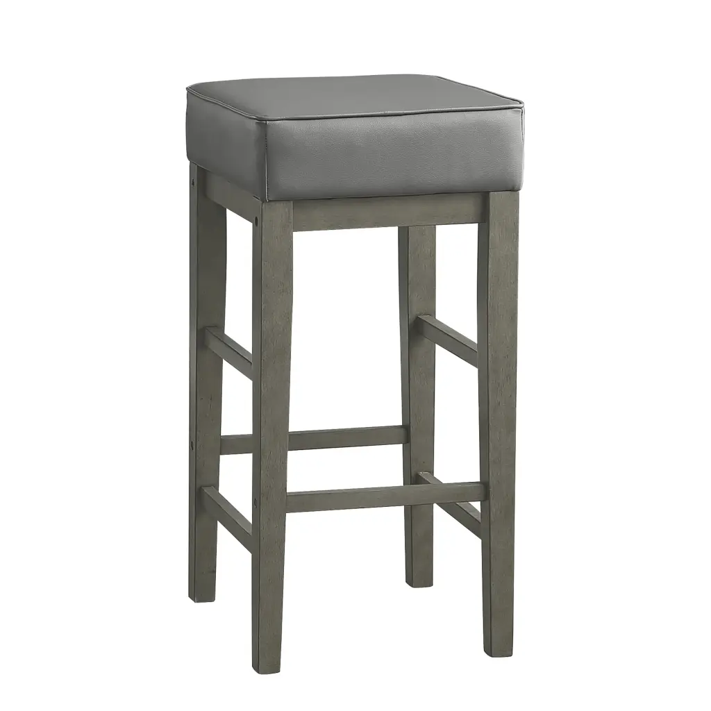 Transitional Gray Faux Hide Seat 29 Inch Pub Height Stools Set 2 Bar kanepe