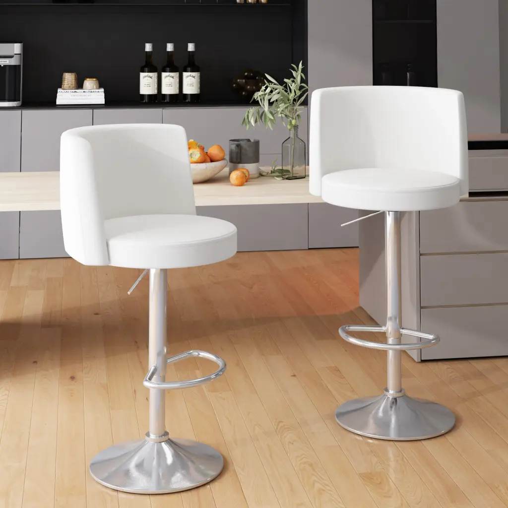 Alloy Metal Bar Stools Grade Modern Hide Bar Chair Backrest and Swivel magic furniture