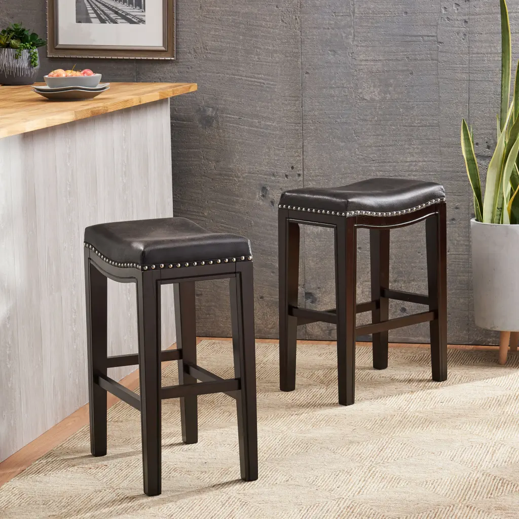Tiffin Studded Counter Stool Mp2 Set 2 Charcoal Elastomer Timber nh-cloudhouse