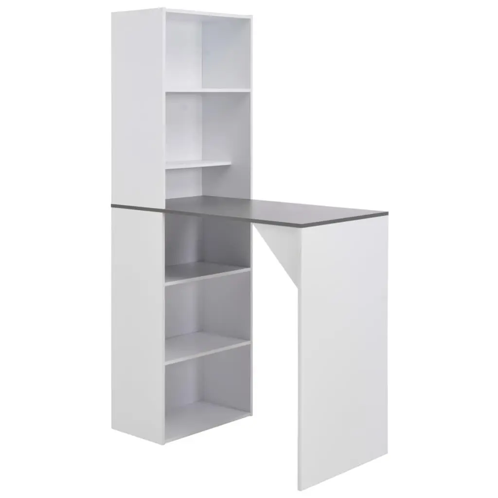 Bar Table Cabinet White 45.3x23.2x78.7 Inches Kitchen Furniture