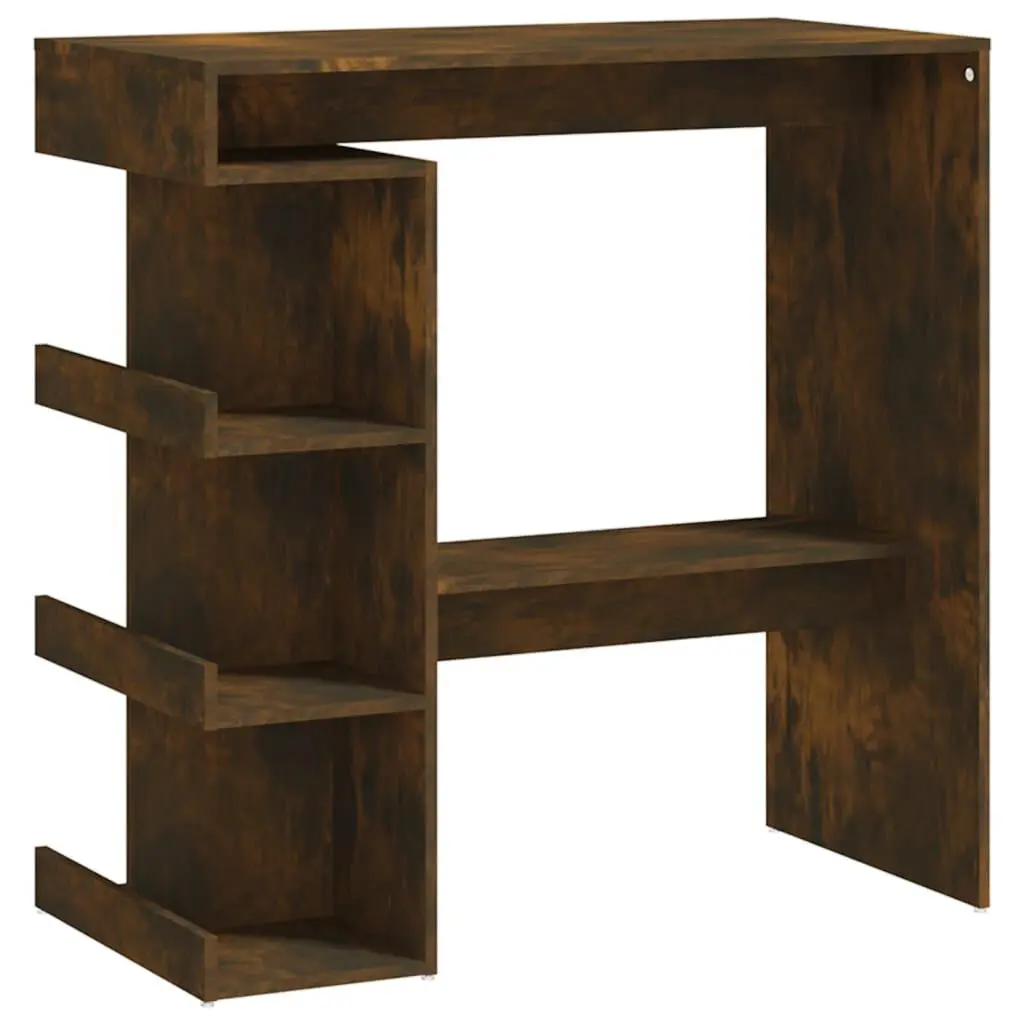 Bar Table Storage Rack Smoked Oak 39.4x19.7x40 Engineered Wood Outdoor Furniture