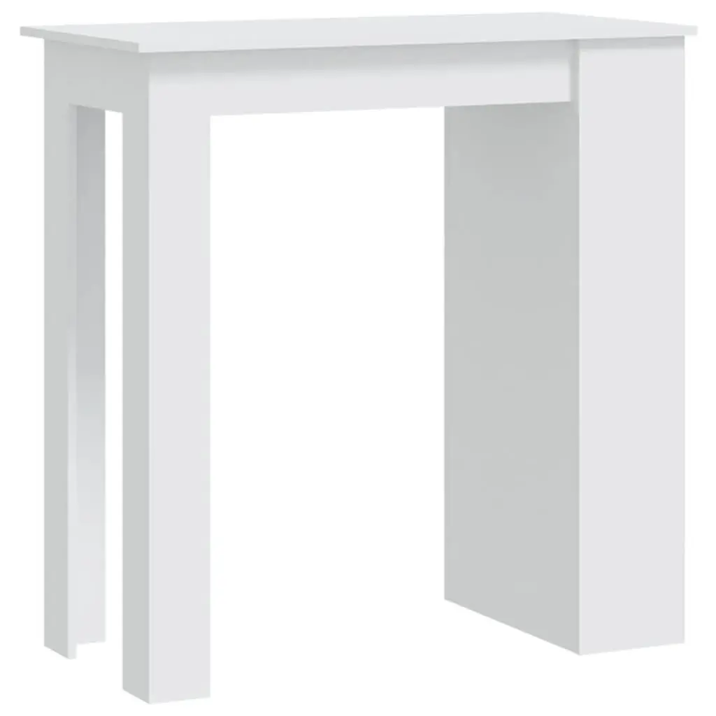 Bar Table Storage Rack White 40.2x19.7x40.7 Inches Engineered Wood