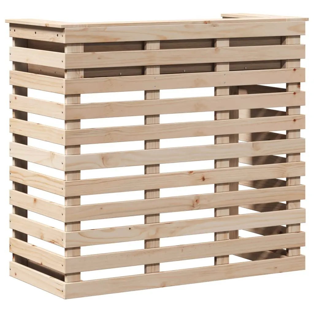 Patio Bar Table 44.7x19.7x40.6 Inches Solid Wood Pine Outdoor Furniture