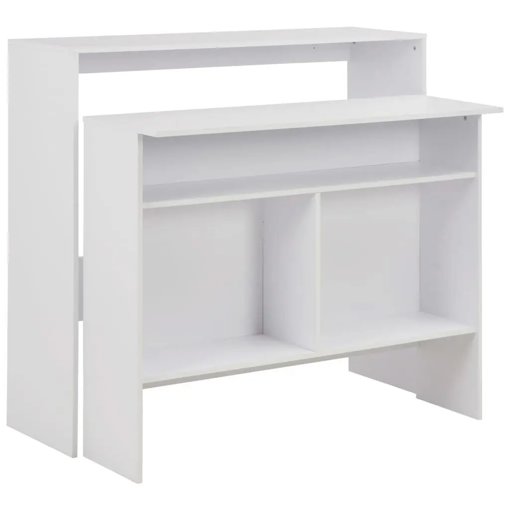 White Bar Table 2 Table Tops 51.2x15.7x47.2 Inches Kitchen Furniture