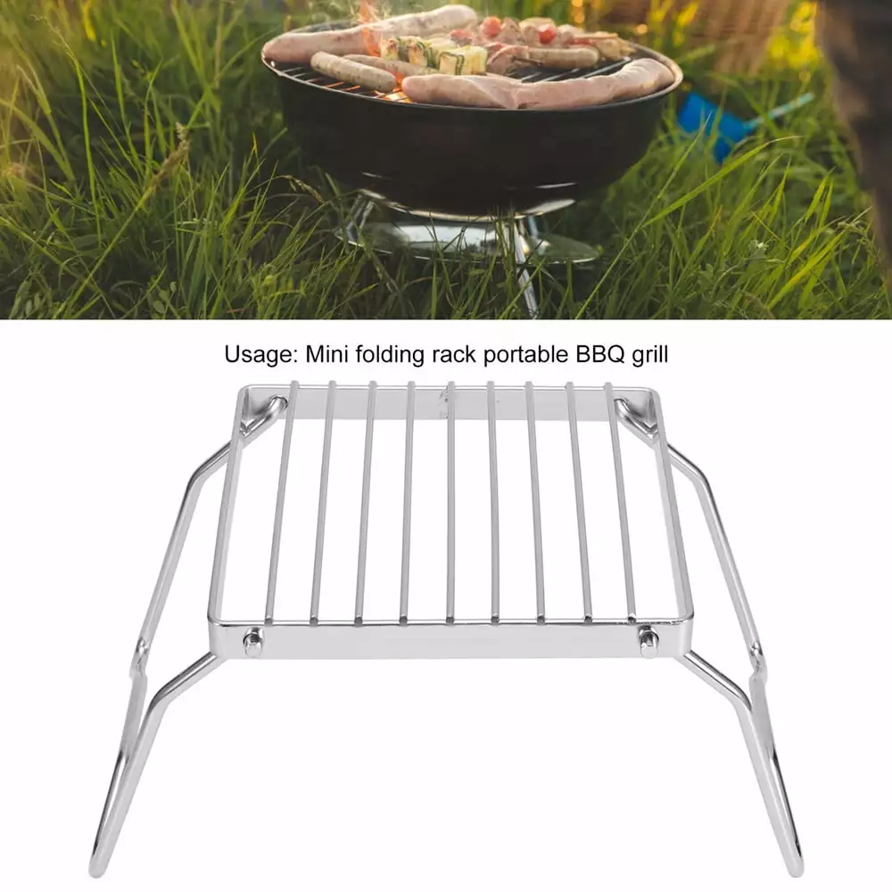 Heavy Duty 304 Stainless Steel Foldable Camping Grill Backpacking and Picnics