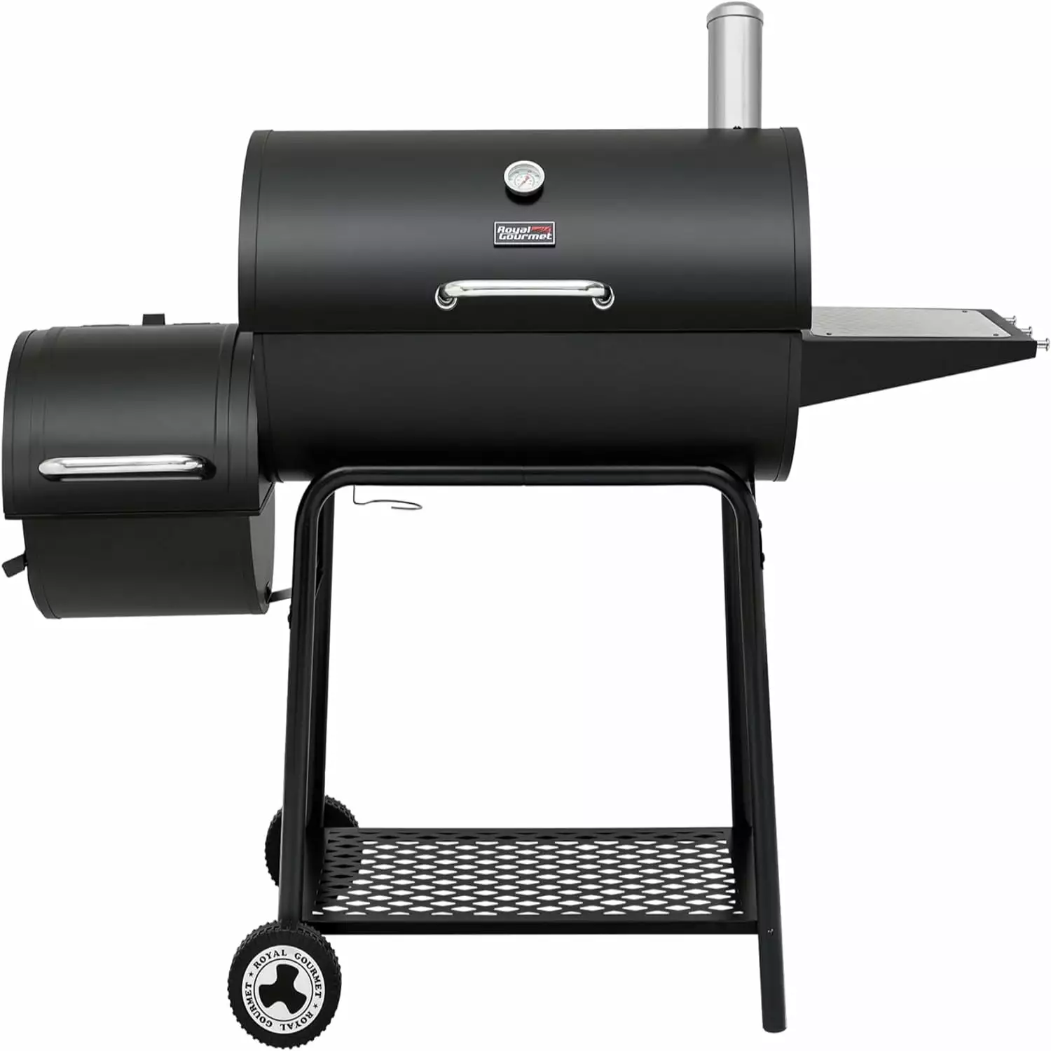 CC1830M 30-Inch Barrel Charcoal Grill Offset Smoker 811 sq.. Cooking Area Backyard Parties