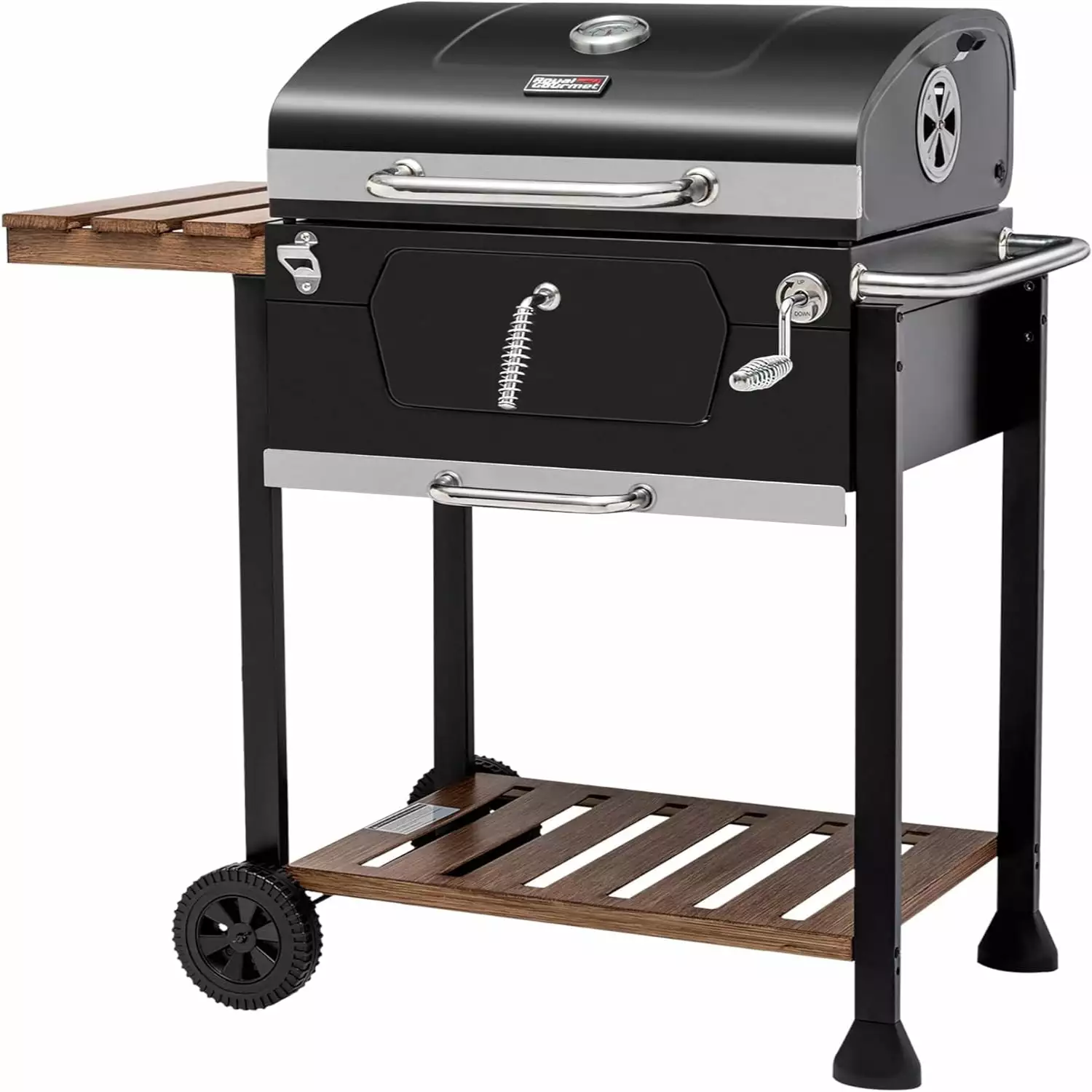 CD1824M 24-Inch Charcoal Grill BBQ Smoker Folding Table Outdoor Patio Garden Backyard None