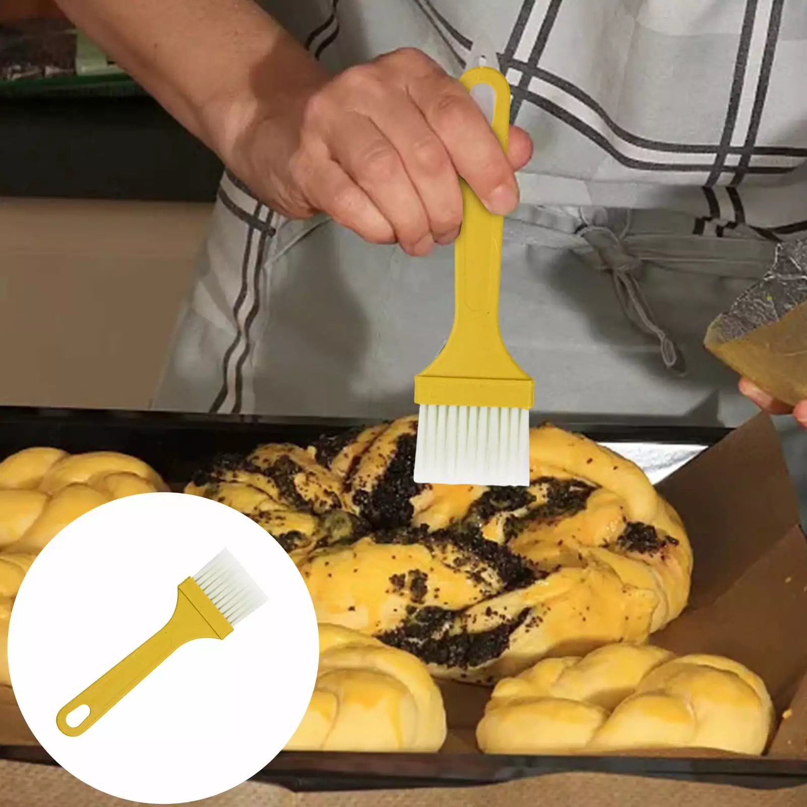 NESZZMIR Travel-Friendly Anti-Slip Silicone BBQ Oil Brushes Kitchen Heat