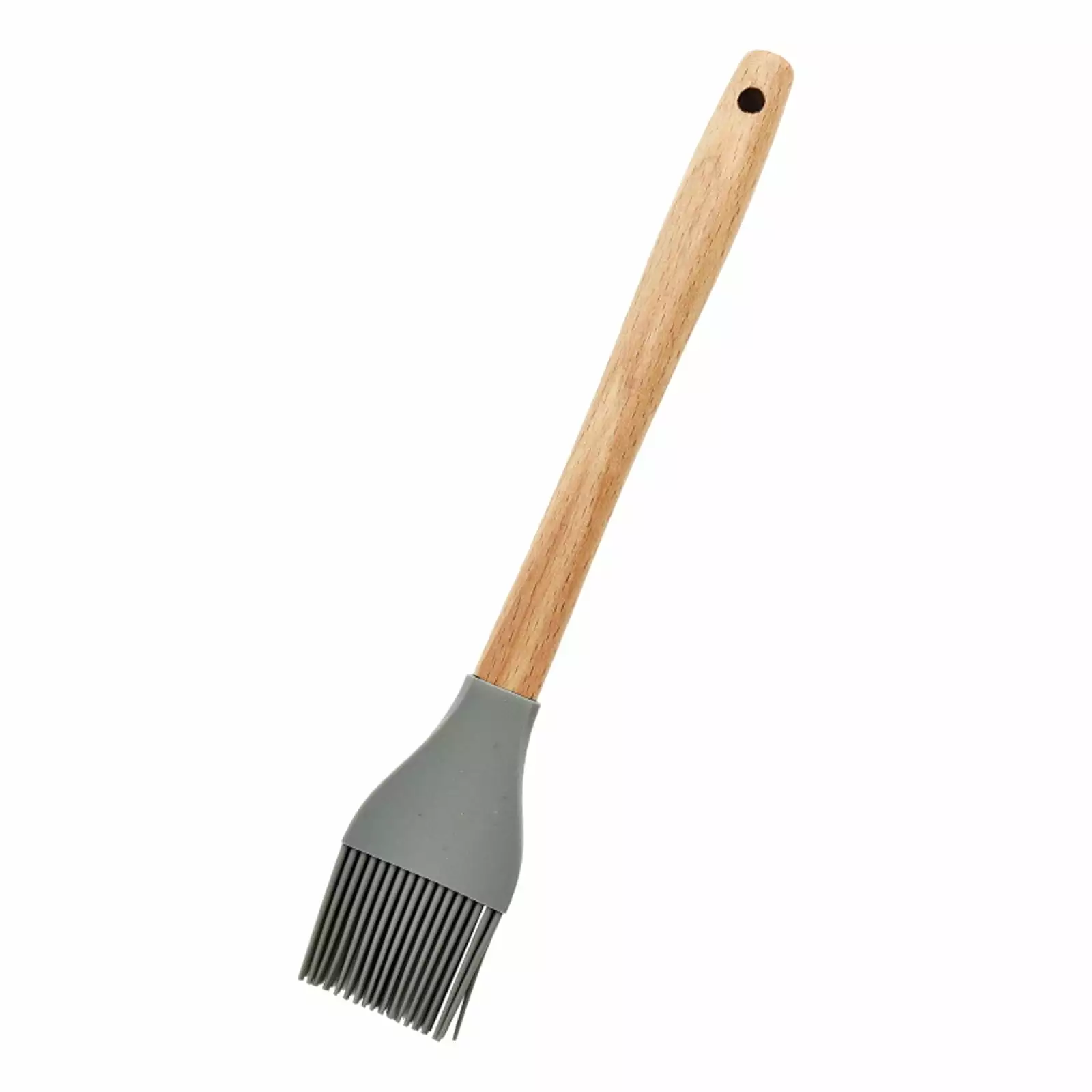 Ongmies Split Grill Brush Silicone Grease Brush Roundwood Handle Kitchen Baking Utility
