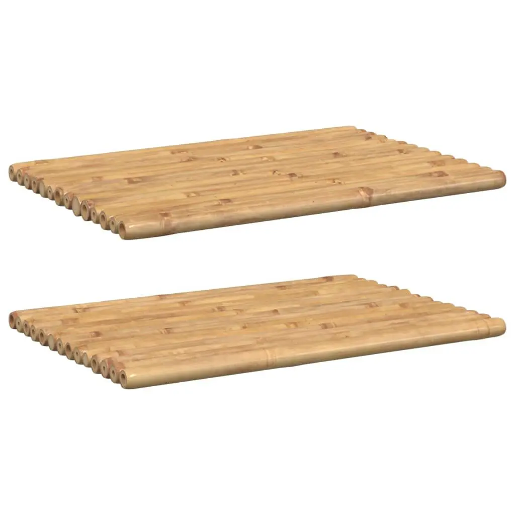 2 Pack Bamboo Bath Mats 27.6x19.7 Inch Large Bathroom Rugs