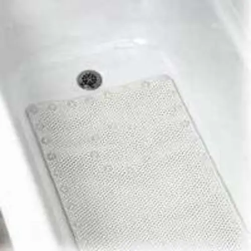 Zenith 77WW White Rubber Bath Mat 16x28 Inches