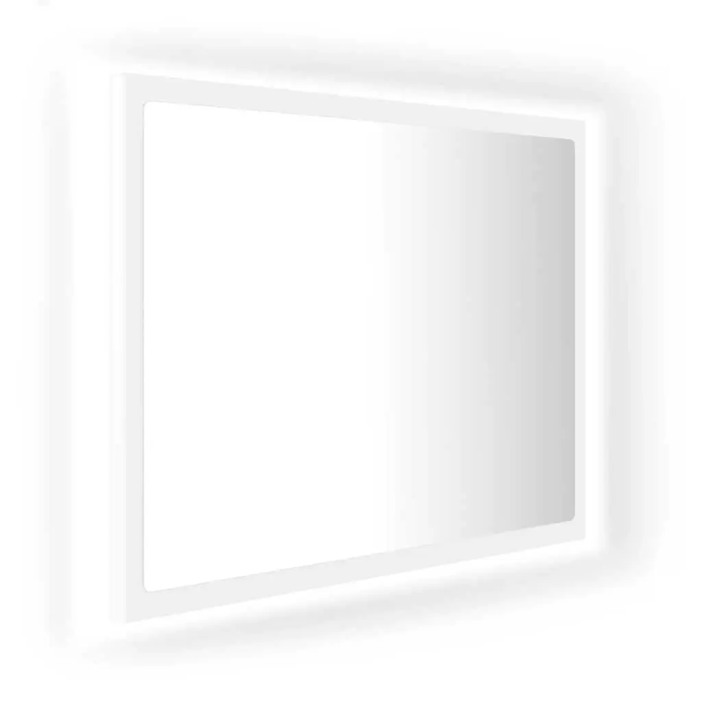 LED Bathroom Mirror 23.6x3.3x14.6 Inches White Acrylic Modern Vanity Mirror