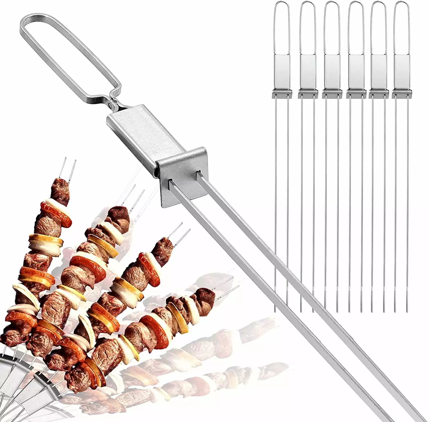 Chainplus Kitchen Cooking Fork 6PCS Stainless Steel Barbecue Forks 13 Inch Grilling Utensils Indoor & Outdoor Kitchen & Ca...