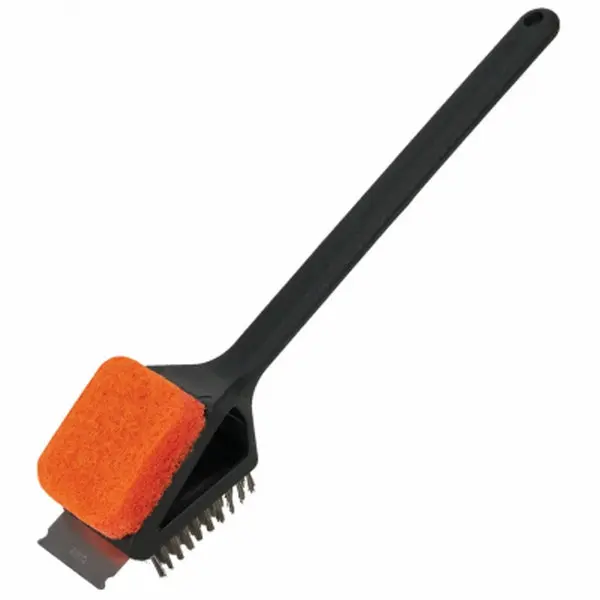 Mr. Bar-B-Q 60320Y Long Handle Dual Head Grill Brush Cleaning Pad