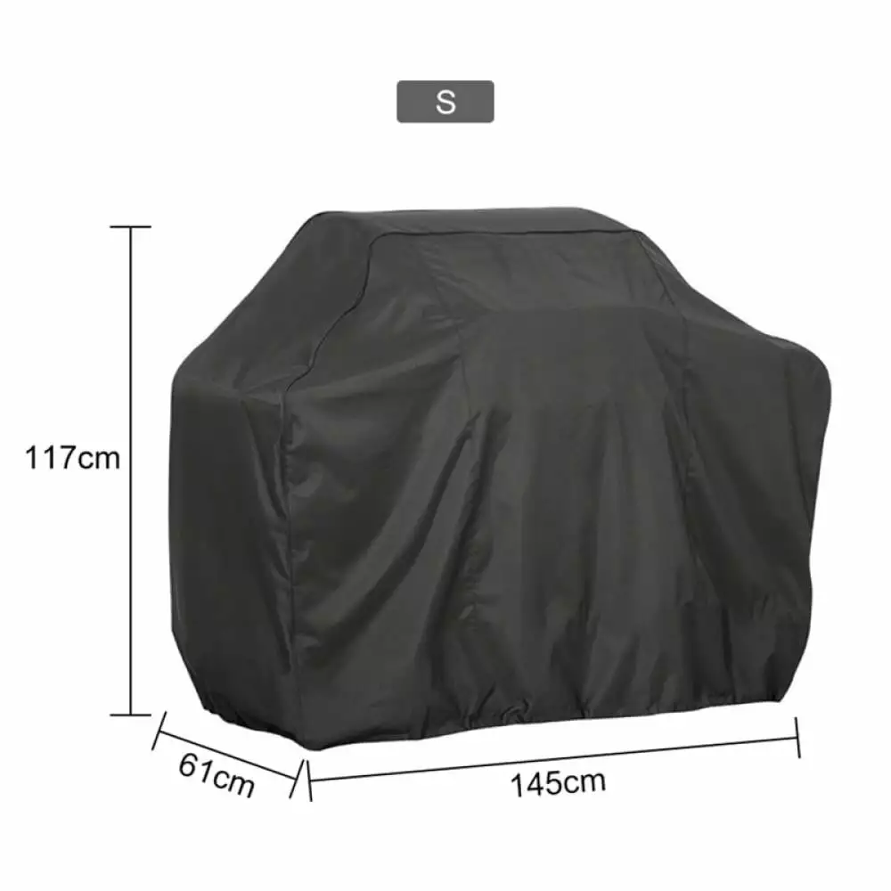 Waterproof UV Resistant BBQ Gas Grill Cover 190T Silver Coated Polyester Oxford Cloth 2xs