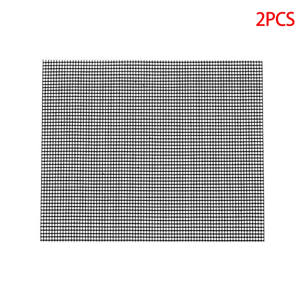 Dalx 2 PCS Fiberglass Mesh Grill Pad Non-Stick BBQ Mat Outdoor Barbecue Accessory 30x40cm