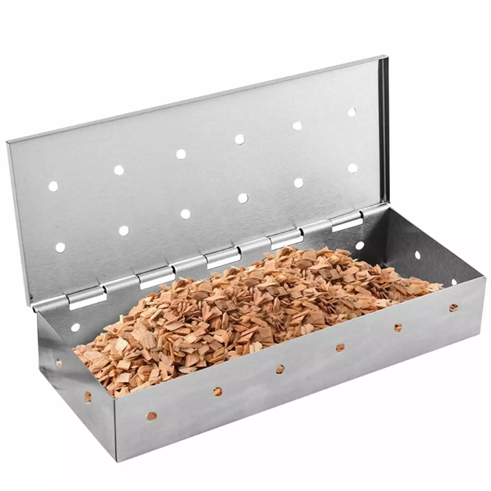 Smoker Box BBQ Grill - Wood Chips Infuser - Perfect Gift Men Dad Birthdays - Outdoor Grilling Accessories