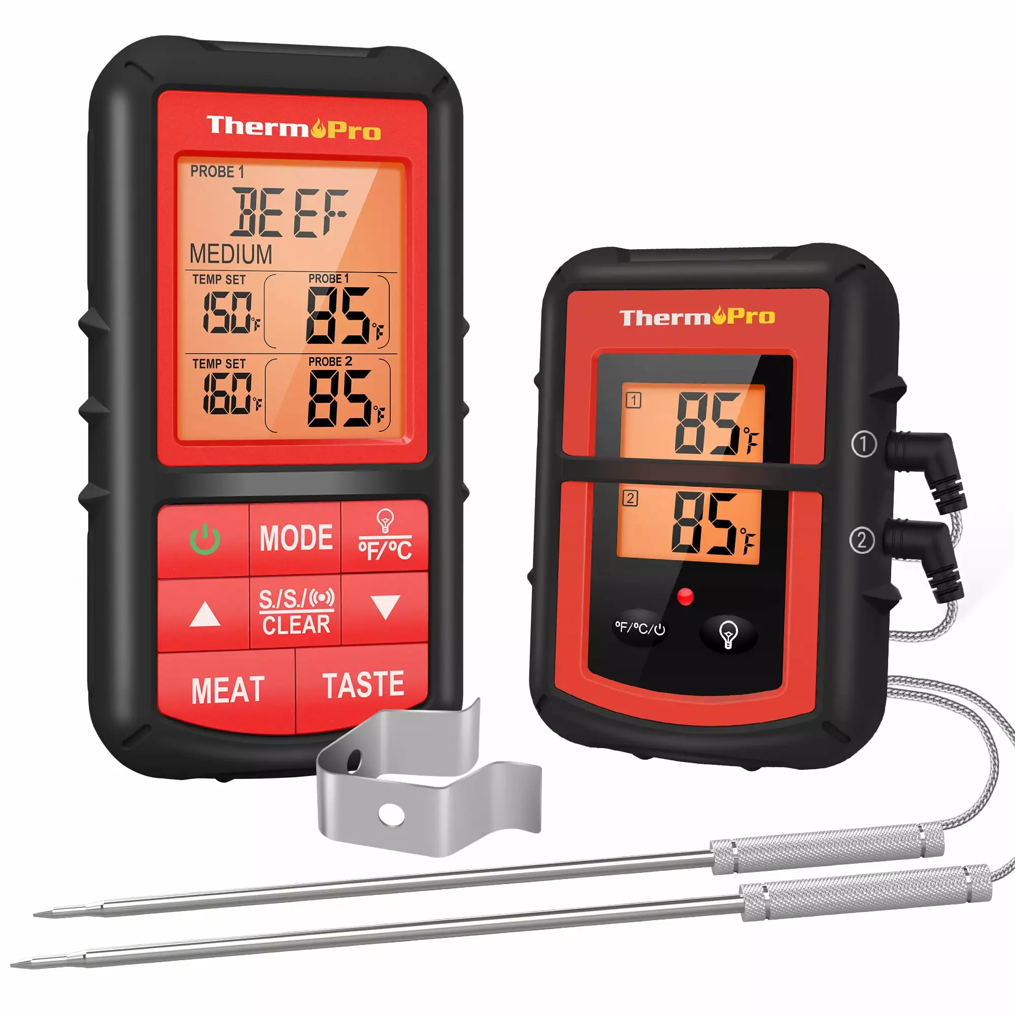 ThermoPro TP20BW Wireless Meat Thermometer Dual Probes Smoker and BBQ