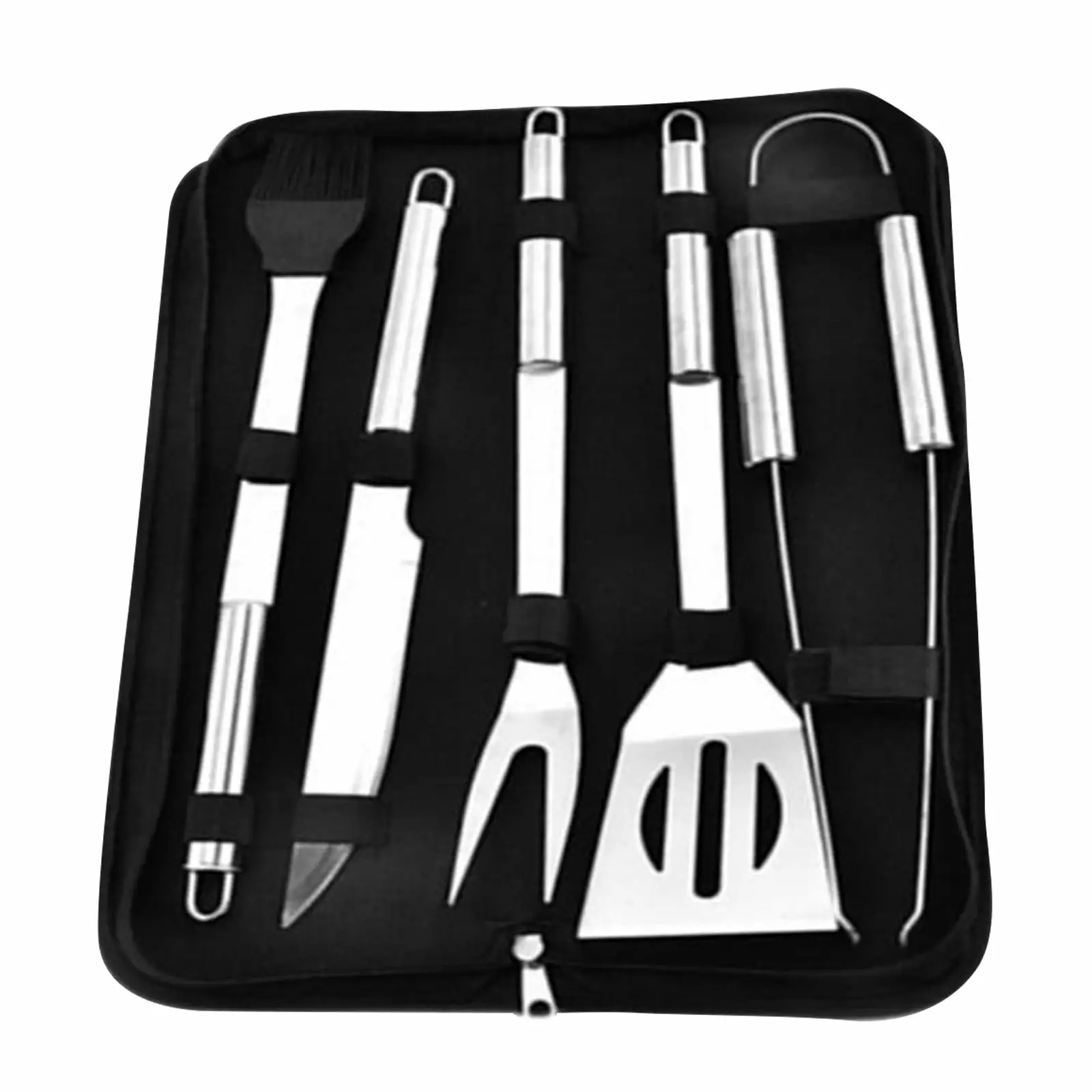 Zttd Grill Utensils BBQ Barbeque Kit Cooking 5pcs Tool Case Stainless Set Accessories Portable Steel Kitchendining & Bar K...