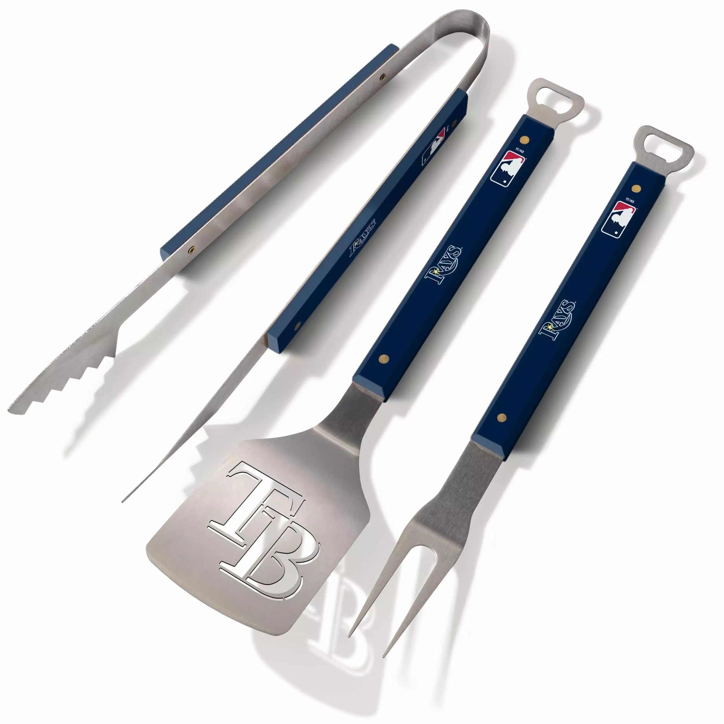 YouTheFan MLB Tampa Bay Rays 3-Piece BBQ Set Spirit Series Grilling Enthusiasts
