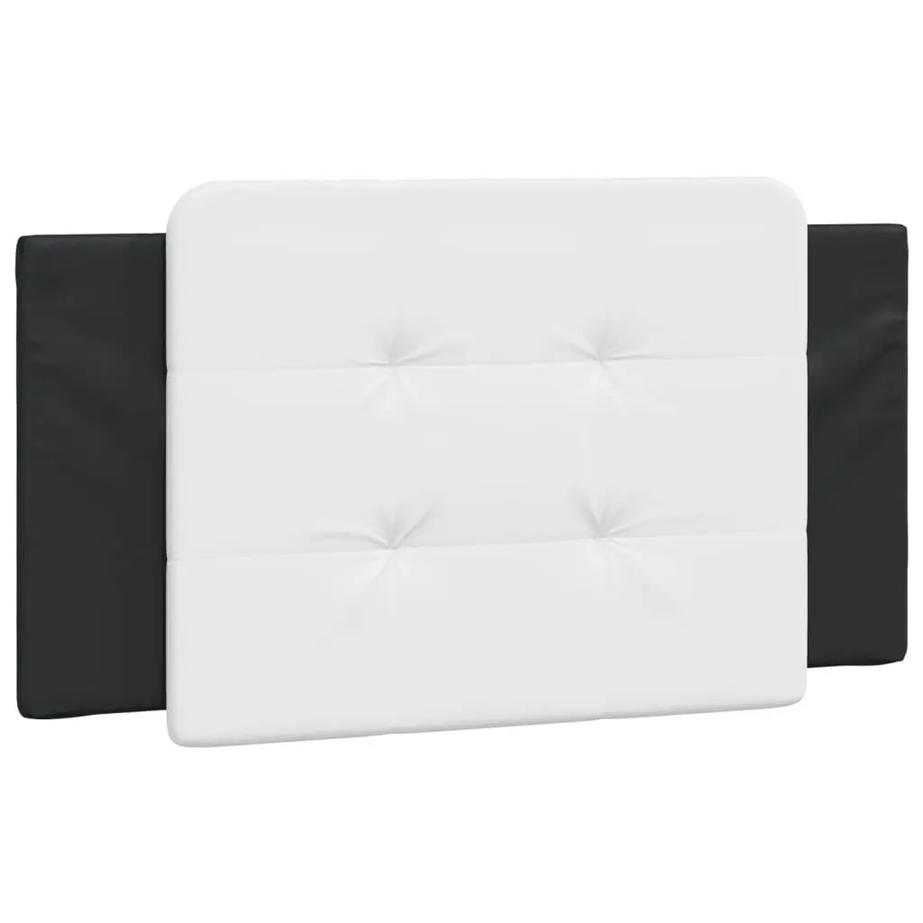 Headboard Cushion White and Black 39.4 Inches Faux Leather Bed Accessory