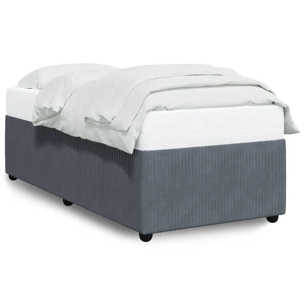 Bed Frame without Mattress Dark Gray Twin Velvet Upholstered Platform Bed