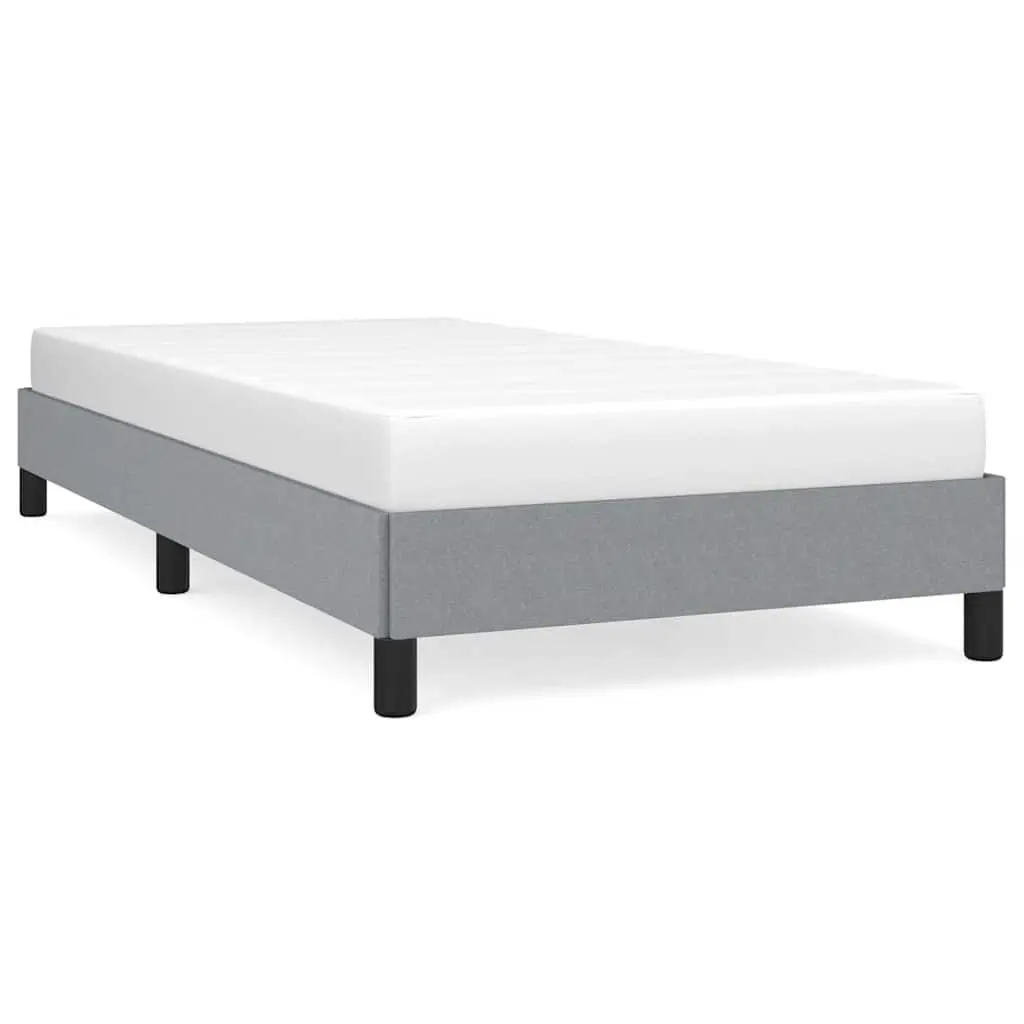 Bed Frame without Mattress Light Gray 39.4x79.9 Inches Twin XL Fabric