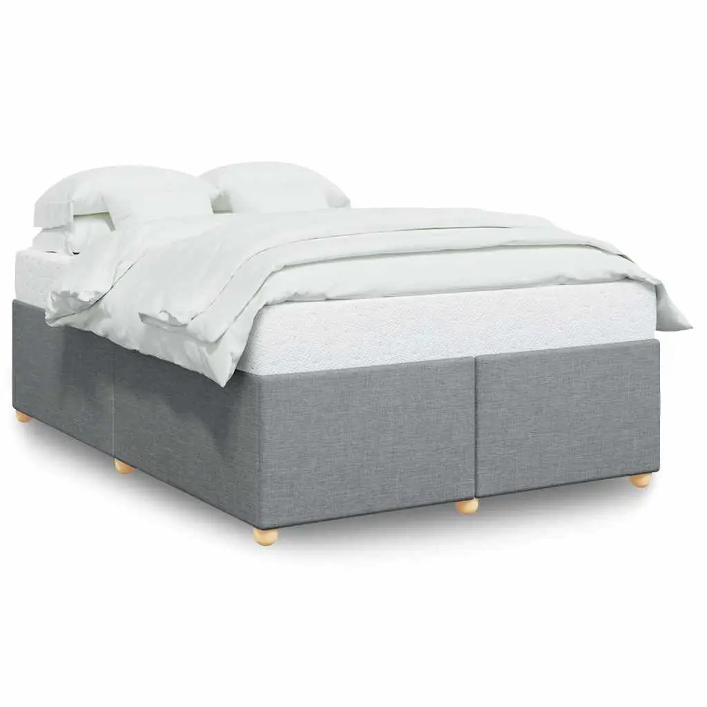 Light Gray Twin XL Velvet Bed Frame without Mattress