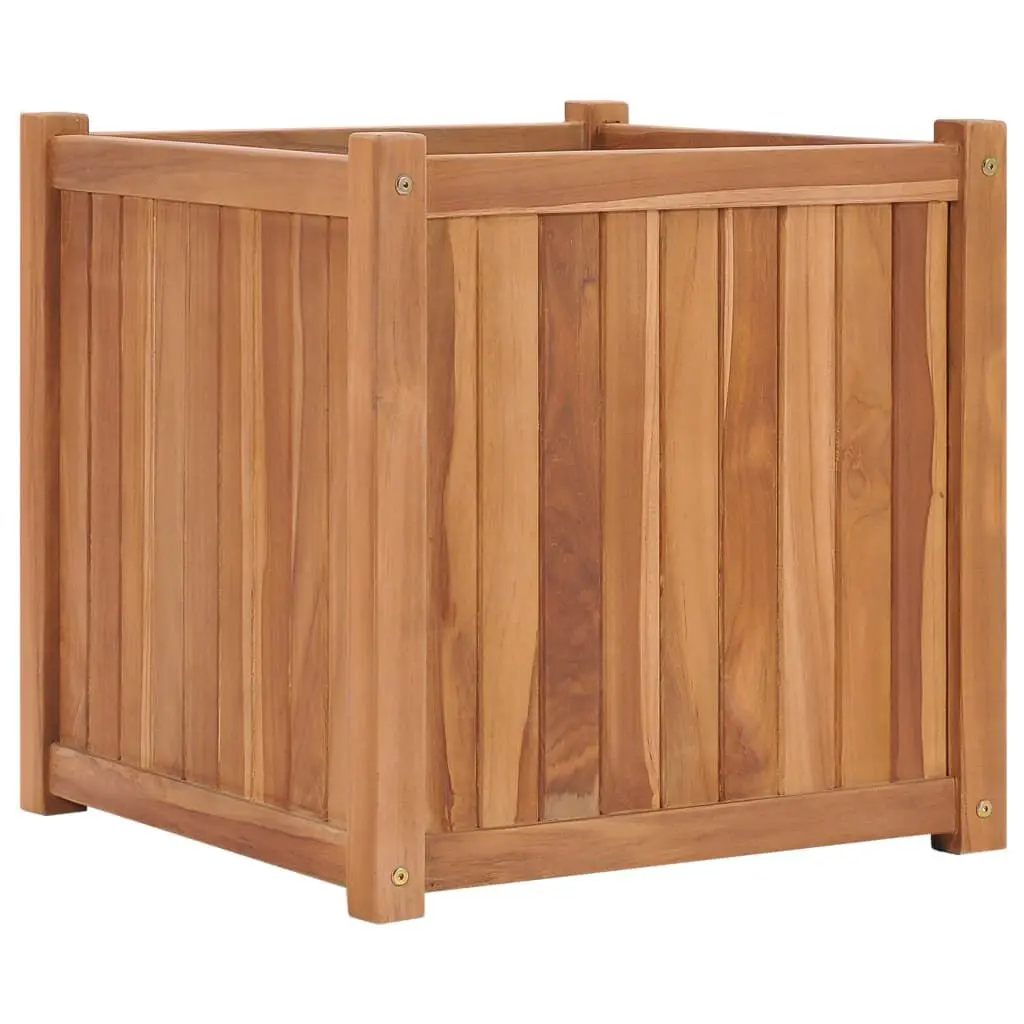 Raised Bed 19.7 Inch Solid Wood Teak Platform Bed Frame