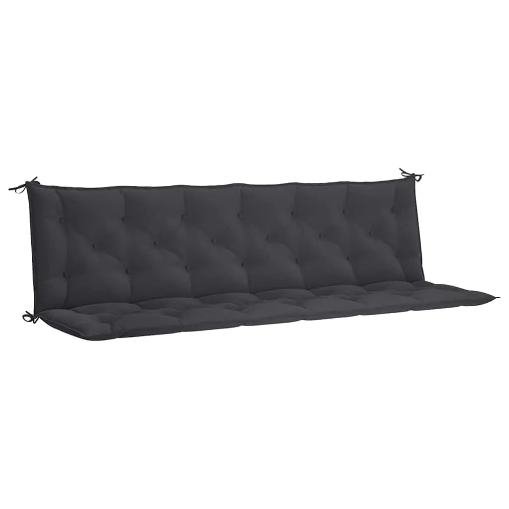 Garden Bench Cushion Black 78.7x19.7x2.8 Inches Oxford Fabric Outdoor