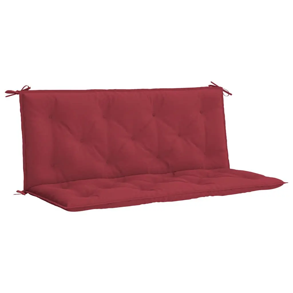 Wine Red Oxford Fabric Garden Bench Cushion 47.2x19.7x2.8 Inches Outdoor Seat Pad